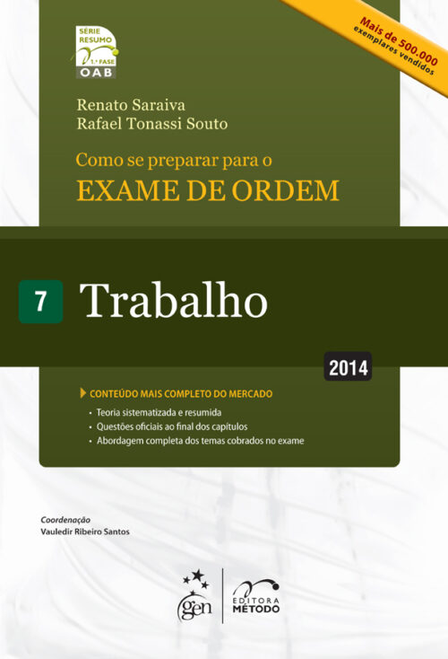 Download Série Resumo 1ª Fase OAB Trabalho Vol 7 Robinson Sakiyama Barreirinhas em ePUB mobi e pdf