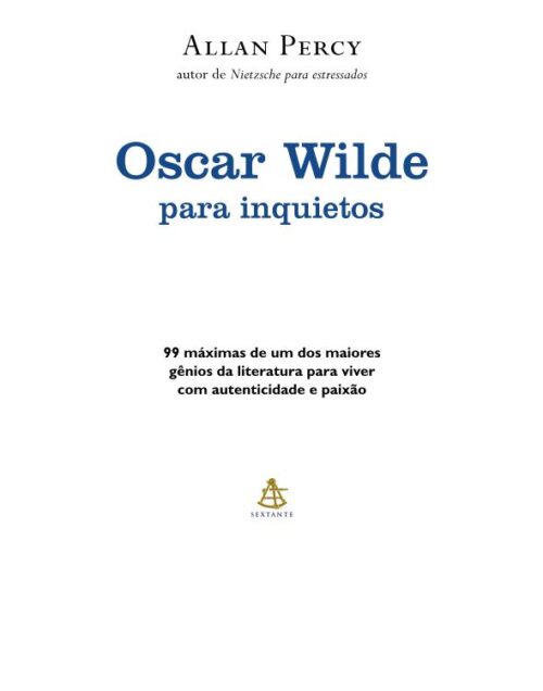 Baixar Livro Oscar Wilde Para Inquietos Allan Percy em PDF ePub e Mobi